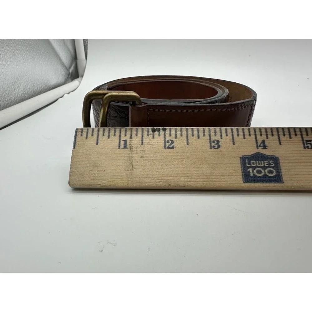 Trafalgar Mens Brown Genuine Crocodile Leather Belt Italy 32 1109TF05-200‎